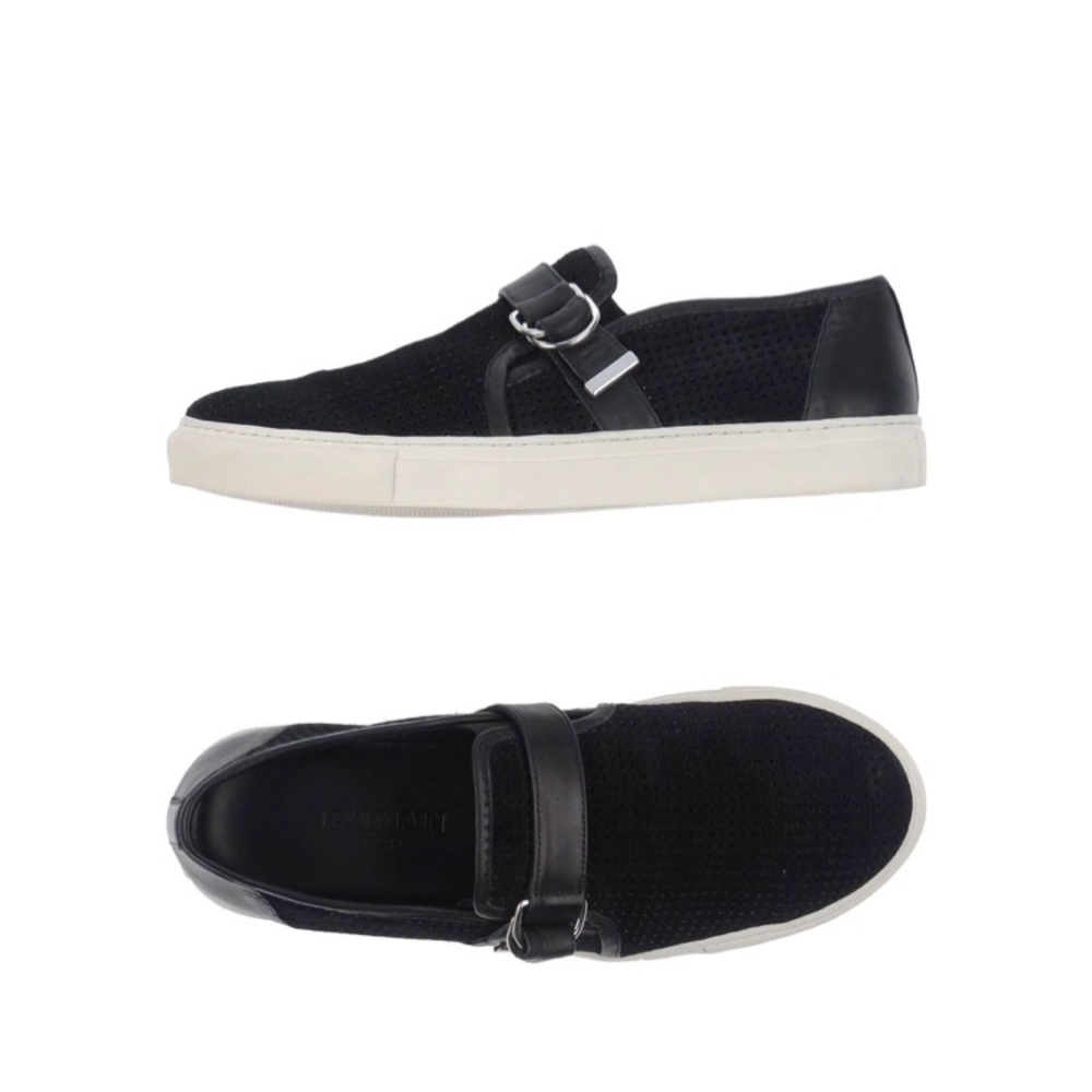Balmain Paris black slip on sneakers